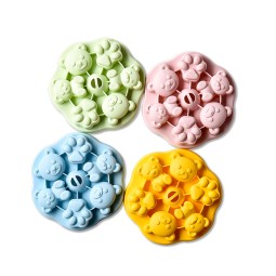 Silicone Baby Auxiliary Mold Bear Ice Cream Jelly Can Be Steamed Hot Rice Cake Jelly Baking Mold Tool