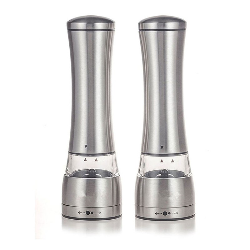 Professional Manufacturer Selling Adjustable Coarseness Premium Portable Stainless Steel Salt and Pepper Grinder Mill Set