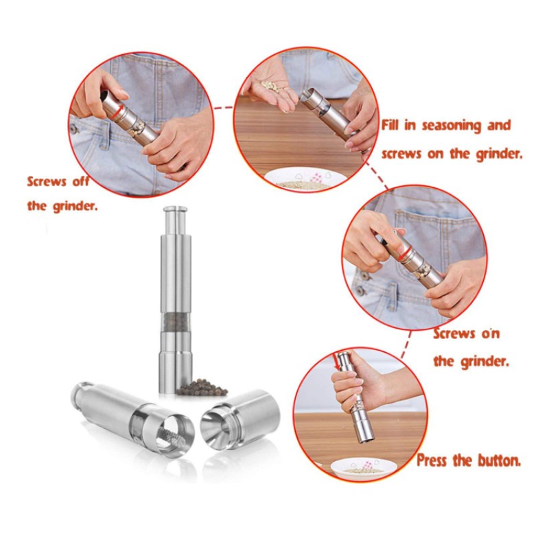 Customized Metal Salt and Pepper Grinder Set Cheap Restaurant Quality Made in China