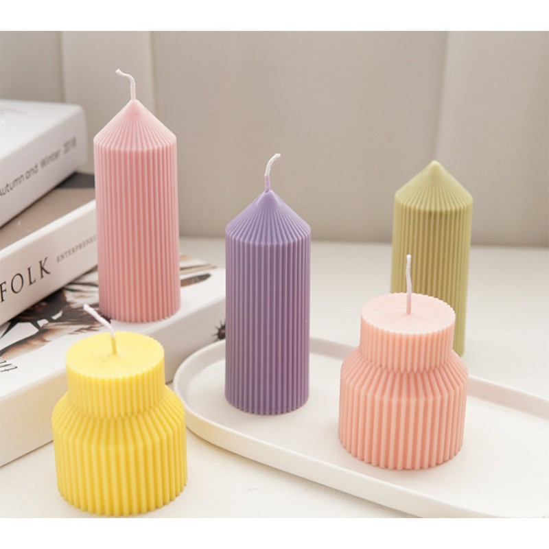 Diy Aromatherapy Plastic and Silicone Candle Molds Plaster Handmade 3d Custom Shape Silicone Mold for Candles