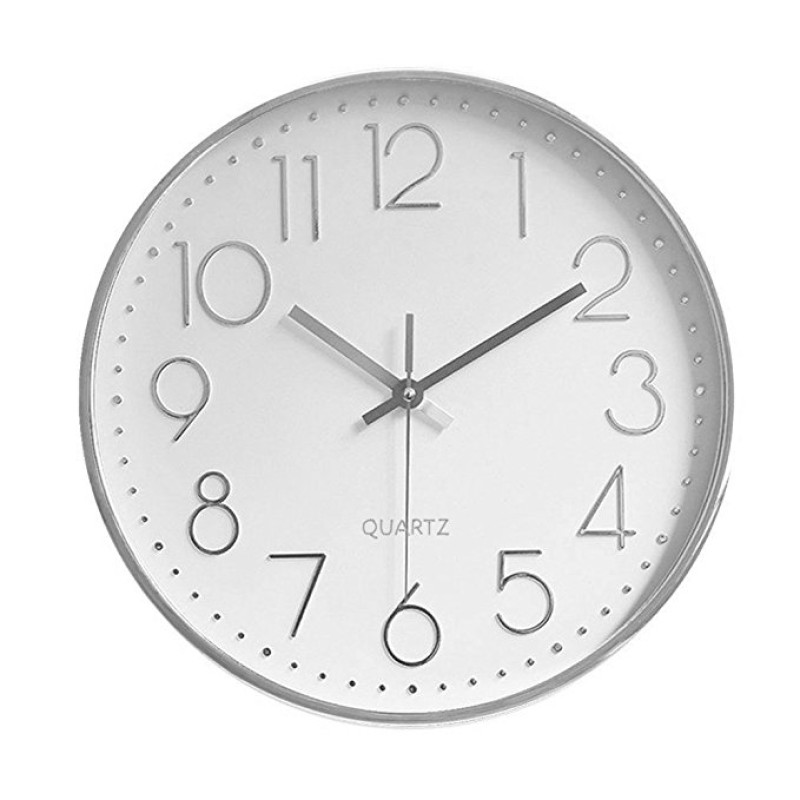 Online Hot Selling Sale New Product 12 Inch 30cm Injection Color Plastic Round Silent Wall Clock Home Decoration Tool Supplies