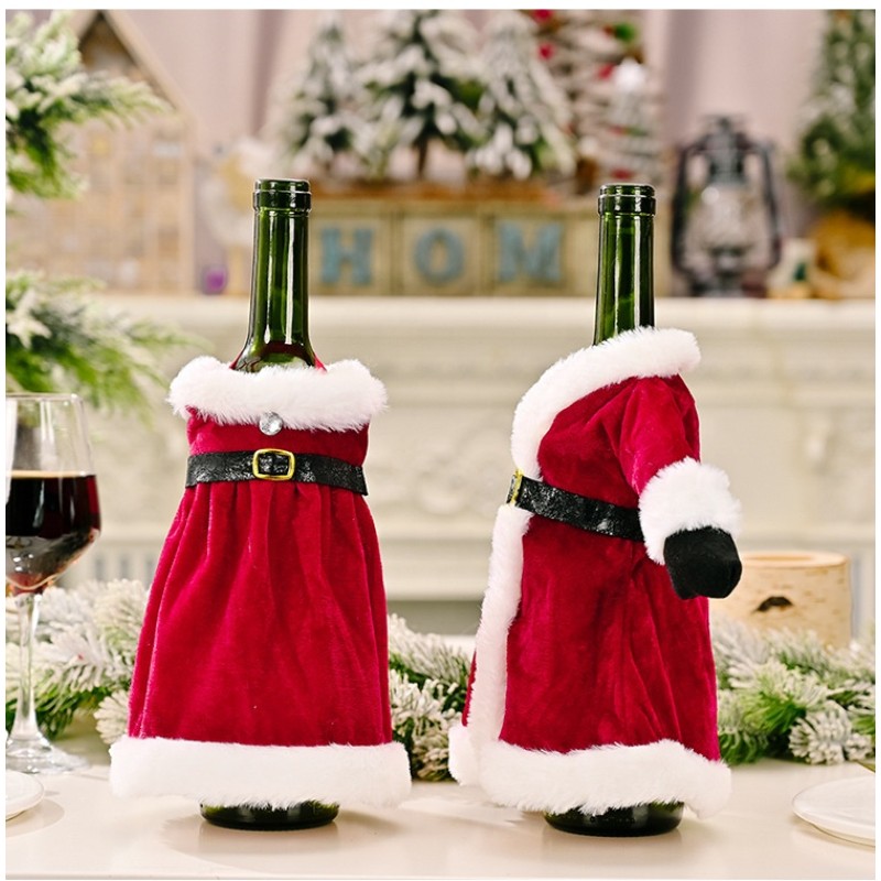 Favourite Christmas Decorations for Home Santa Claus Wine Bottle Cover Snowman Stocking Gift Holders Xmas Navidad Decor New Year
