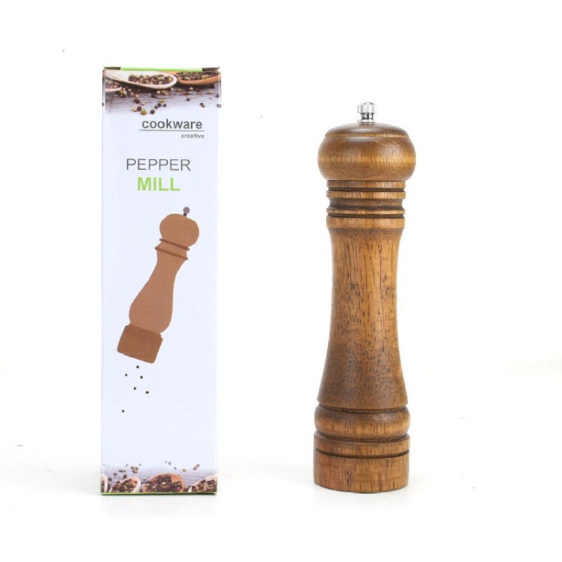 Adjustable 5inch 8inch Ceramic Rotor Solid Wood Kitchen Gadgets Pepper Grinders and Mill