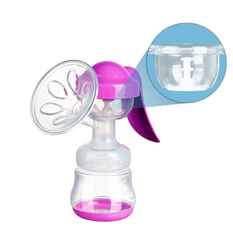 Cheap Price Baby Breastfeeding Pump Single Manual Breast Milk Pump With Feeding Bottle
