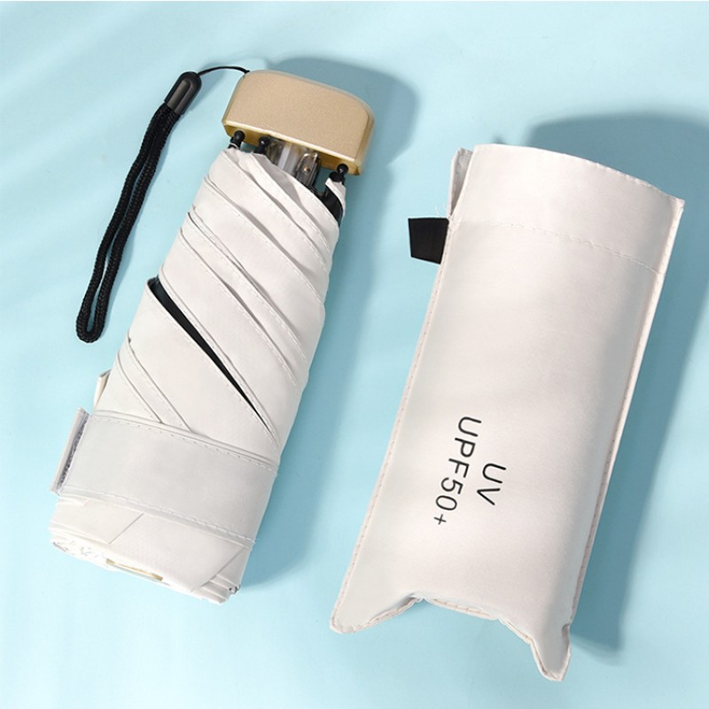 Superfit Luxury UPF50+ 6K Umbrellas Rainy Pocket Light 5 Folding Umbrella for Women UV Mini Small Flat Handle Umbrella