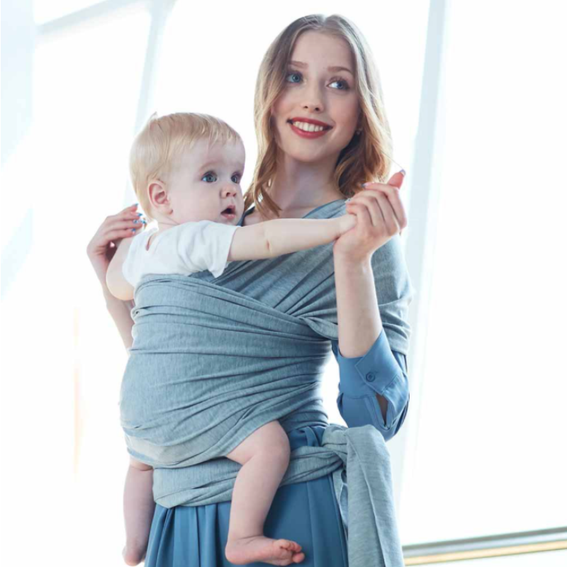 16 Colors Hot Sale High Quality Best Quality Soft Cotton Baby Sling Wrap Carrier with Private logo