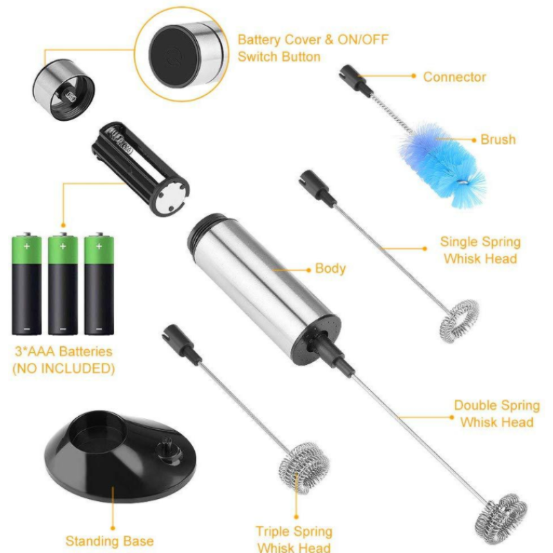 Milk Frother Handheld Foam Maker, Espresso Coffee With Frother Milk, Milk Frother Handheld Perfect for the Best Latte