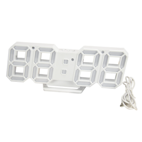 3D LED Table Wall Clock Digital Timer Nightlight Watch Alarm Clock for Warehouse Office Living Room 12/24H Brightness Adjustable