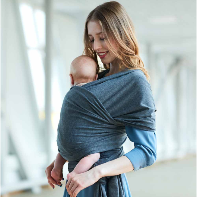 16 Colors Hot Sale High Quality Best Quality Soft Cotton Baby Sling Wrap Carrier with Private logo