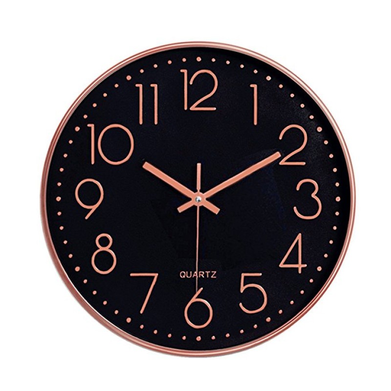 Online Hot Selling Sale New Product 12 Inch 30cm Injection Color Plastic Round Silent Wall Clock Home Decoration Tool Supplies