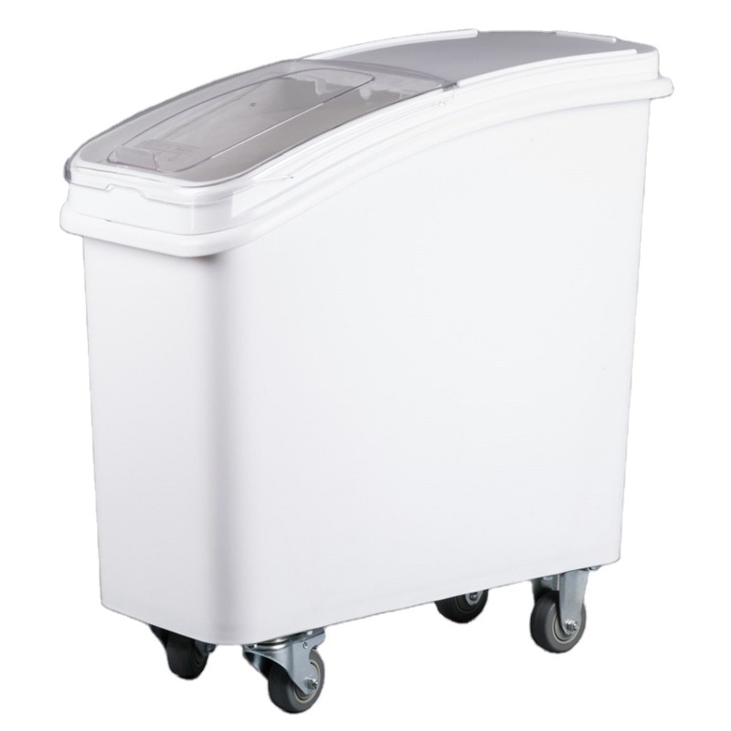 Kitchen Measure White Color Flour Rice 21gl 27gl Ingredient Bins Dispenser Plastic Food Storage Container Bucket