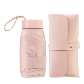 New Fashion Portable Capsule Umbrella Female UV Protection Mini Umbrella 5 Folding Ladies Sun Umbrella