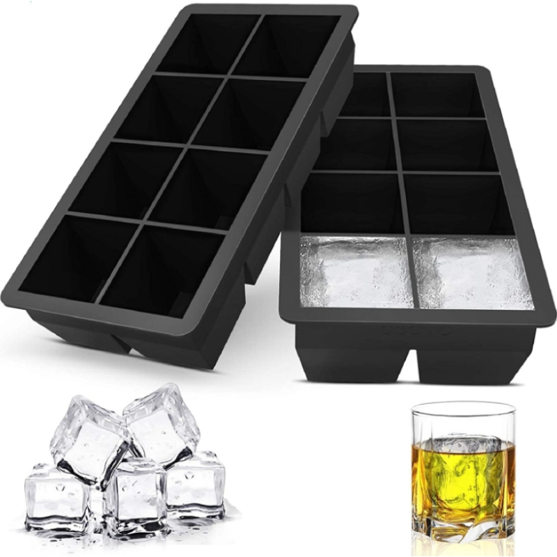 Silicone Ice Tray Membrane 8-piece Silicone 6-piece square Ice Tray Silicone 4-piece square Ice Tray