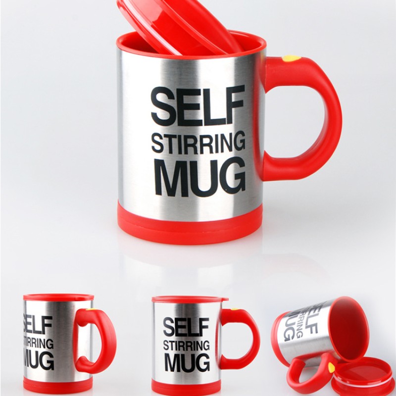 Luxury Automatic Self Stirring Mug Stainless Steel, Heated Mug Electric, Coffee Mixer Cup