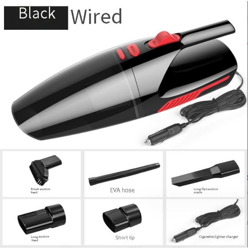 Hot Sale New Product High Suction Filter 12V Wet and Dry Cord Cordless Portable Car Vacuum Cleaner With LED Light