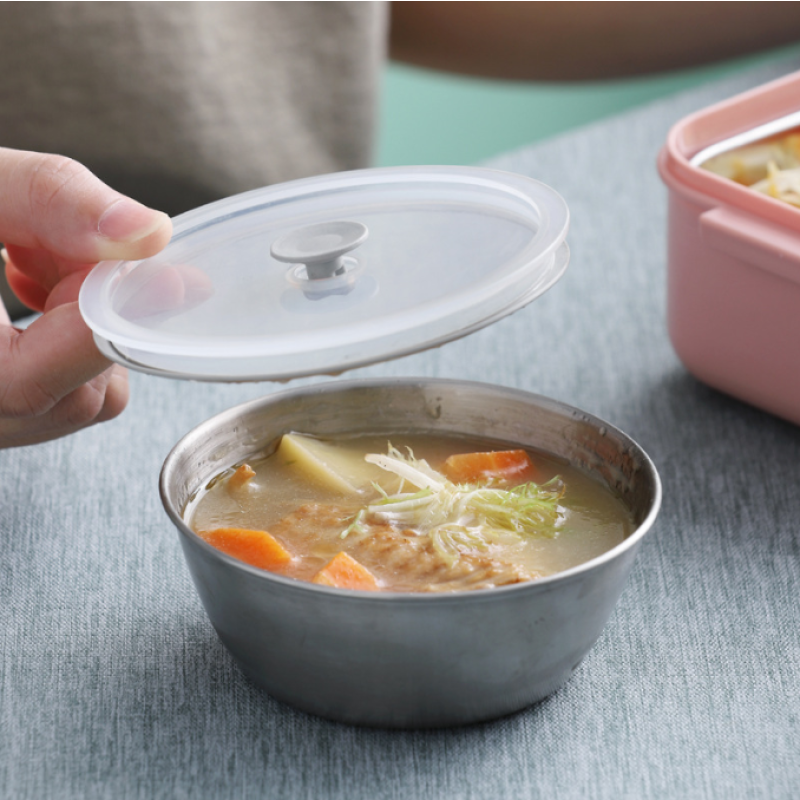 304 Stainless Steel and Plastic Stackable Airtight Keep Food Hot Tiffin Lunch Box Bento Food Storage Container for Adults & Kids