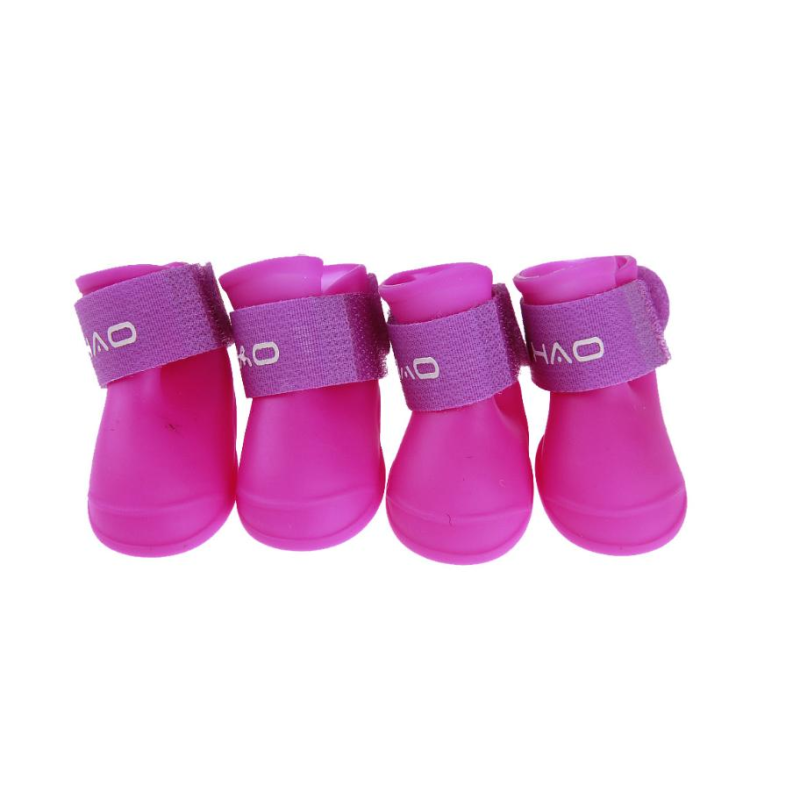 Pet Antislip Waterproof Shoes Outdoor Rainboots Silicone Soft Rubber Rain Boot Dog Shoes Gift Party
