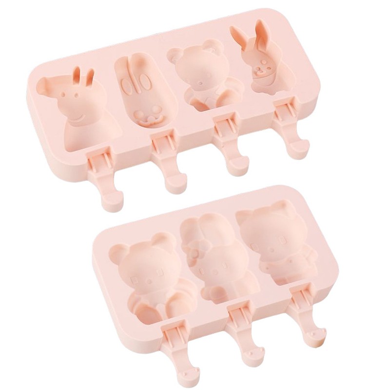 Cartoon Ice Cream Mold Popsicle Mold Homemade Food Grade Popsicle Ice Cube Ice Box Model Household