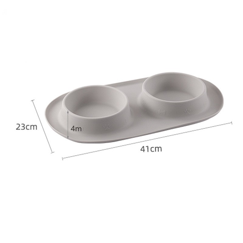 Pet Supplies Custom Stainless Steel Non-Skid Silicone Mat Pet Bowl Slow Feeder Dog Food Bowl