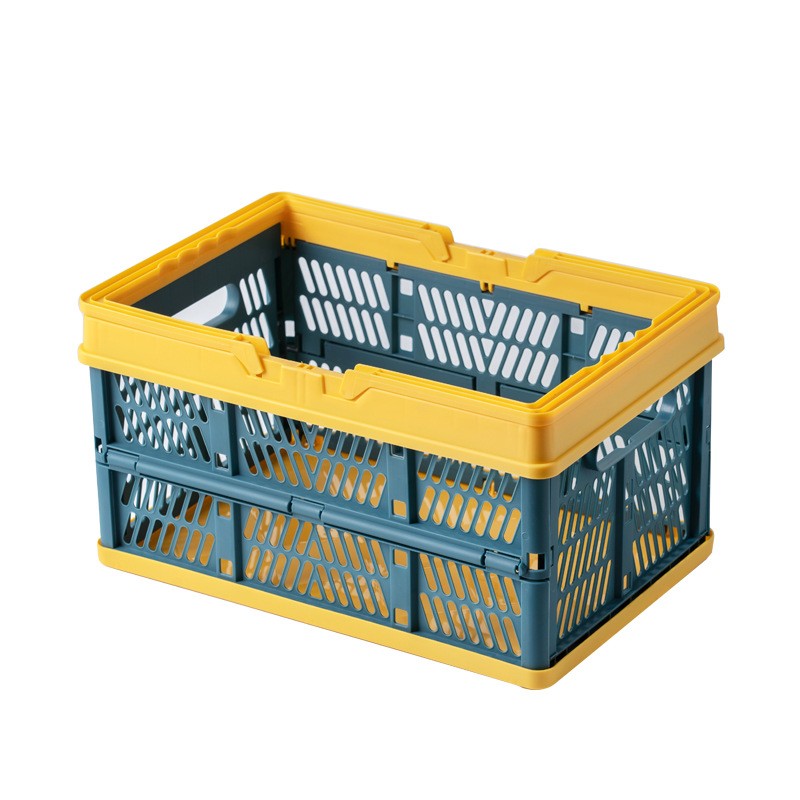 Hot Selling Shopping Snacks Food Home Large Stackable Toy Car by Folding Pp Plastic Basket Organizer for Kitchen Storage