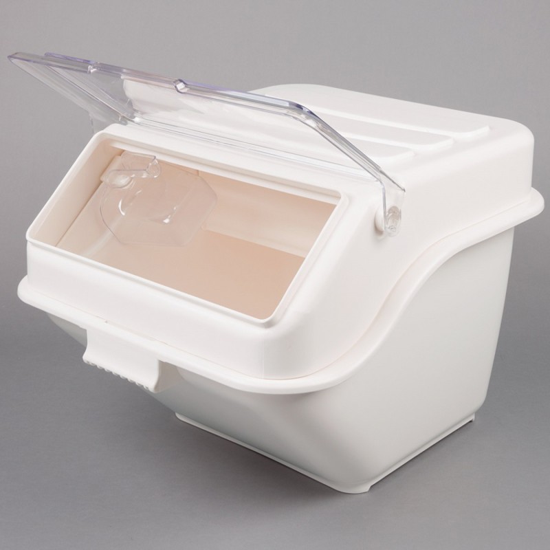 Kitchen Measure White Color Flour Rice 21gl 27gl Ingredient Bins Dispenser Plastic Food Storage Container Bucket