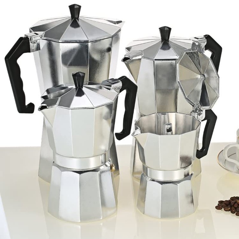 Stainless Steel Moka Pot Induction Espresso Maker and Coffee Pot with Free Sample