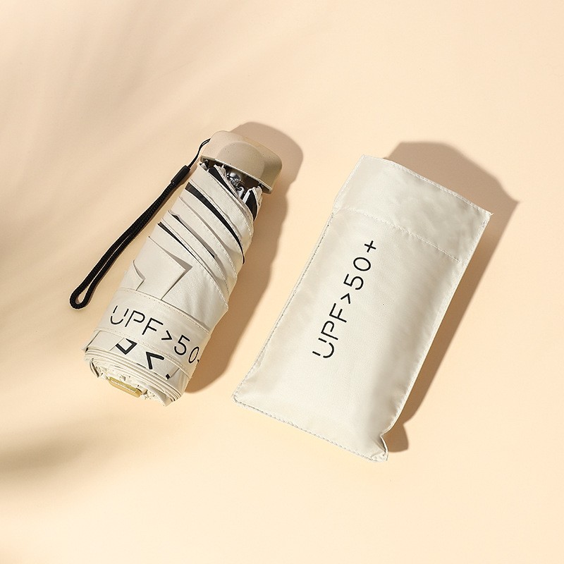 Superfit Luxury UPF50+ 6K Umbrellas Rainy Pocket Light 5 Folding Umbrella for Women UV Mini Small Flat Handle Umbrella