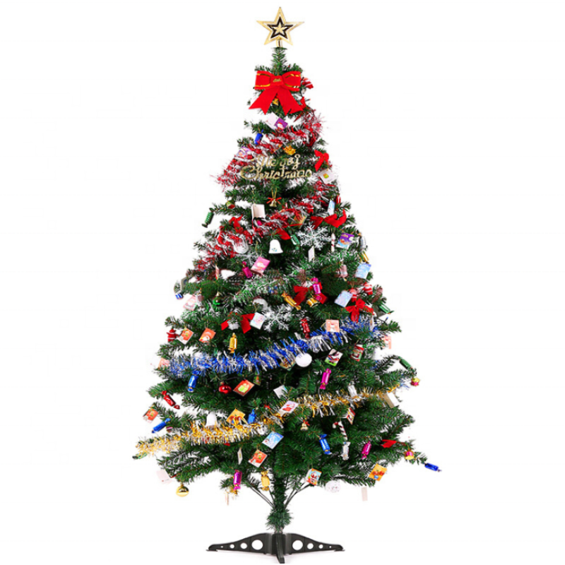 Hot Selling Pvc Christmas Decorations Eco Friendly DIY 1.5m Artificial PVC Luxury Artificial Decoration Christmas Tree