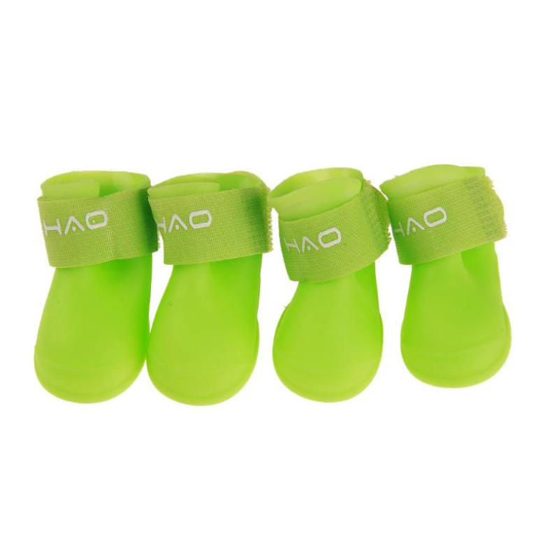 Pet Antislip Waterproof Shoes Outdoor Rainboots Silicone Soft Rubber Rain Boot Dog Shoes Gift Party