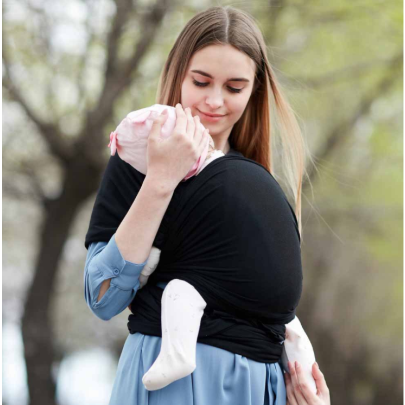 16 Colors Hot Sale High Quality Best Quality Soft Cotton Baby Sling Wrap Carrier with Private logo