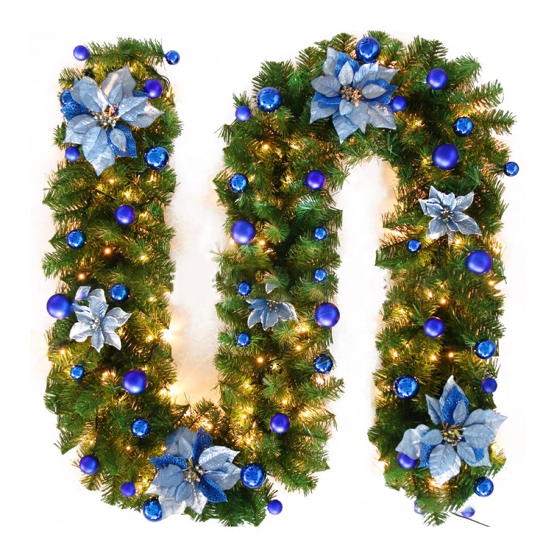 Christmas Wreath for Front Door Handmade Rattan Garland Shopping Mall Christmas Tree Door Decoration Wreath Guirnalda Navidad