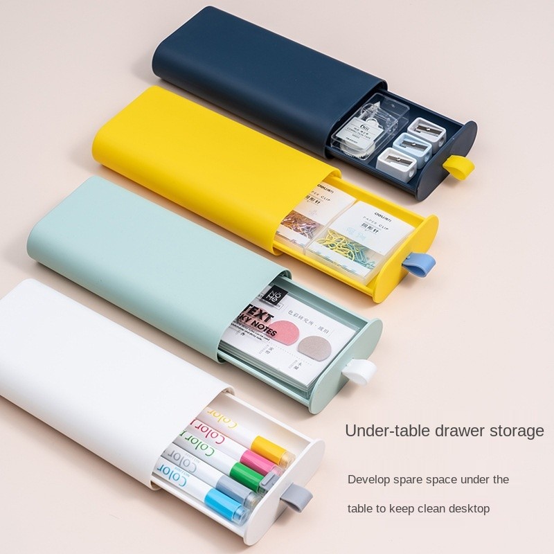 Under the Table Storage Box Drawer Adhesive Office Table Bottom Finishing Box Dormitory Storage Drawer Cabinet