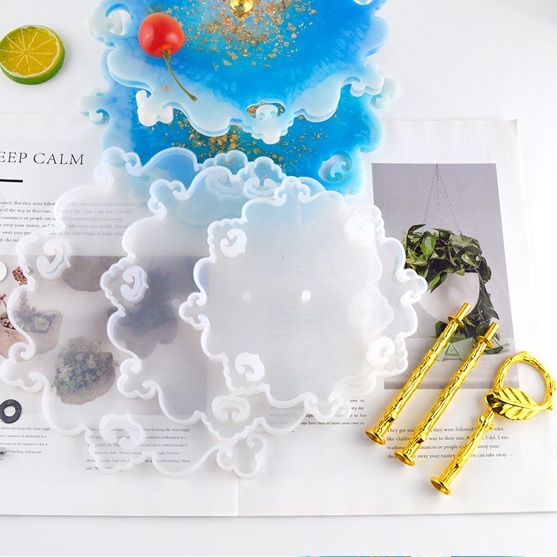 New Product 3 Layer Fruit Tray Mold Circular DIY Fruit Bracket Snack Rack Tray Table Cake Tray Silicone Mold Drip Mold