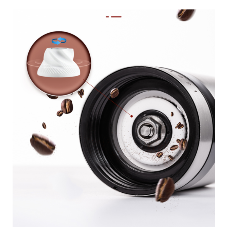 Hot Sale Crank 6 Precise Coarseness Setting Stainless Steel Portable Espresso Hand Manual Coffee Grinder Factory Outlet