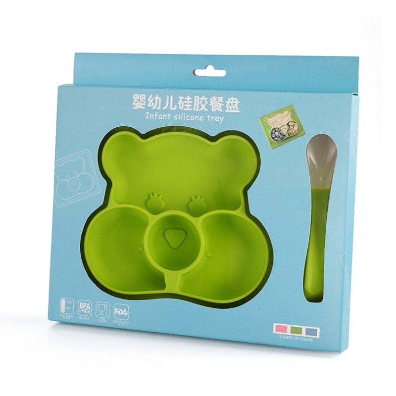 High Quality Divided Toddler Plate Set Toddlers Food Bowls Baby Silicone Feeding Plate