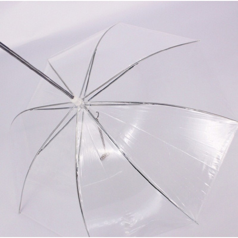 Transparent Outdoor Dog Doggy Raincoat Pet Puppy Umbrella with Chain Lead