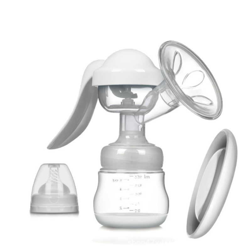 Cheap Price Baby Breastfeeding Pump Single Manual Breast Milk Pump With Feeding Bottle
