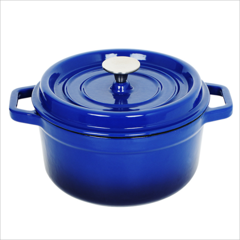 Factory High Quality Cookware OEM ODM Available Red Cast Iron Enamel Casserole Cooking Pot with Insulation Pads