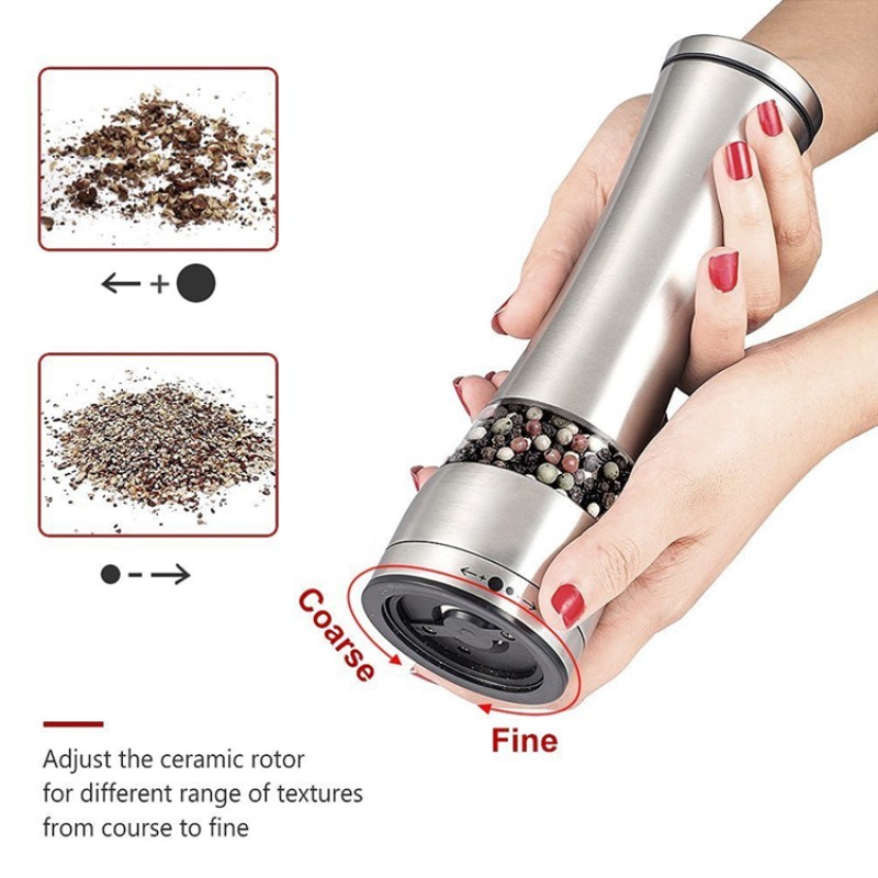 Best Selling Manual Pepper Grinders Stainless Steel Pepper Mill Grinder Salt and Pepper Grinder Set