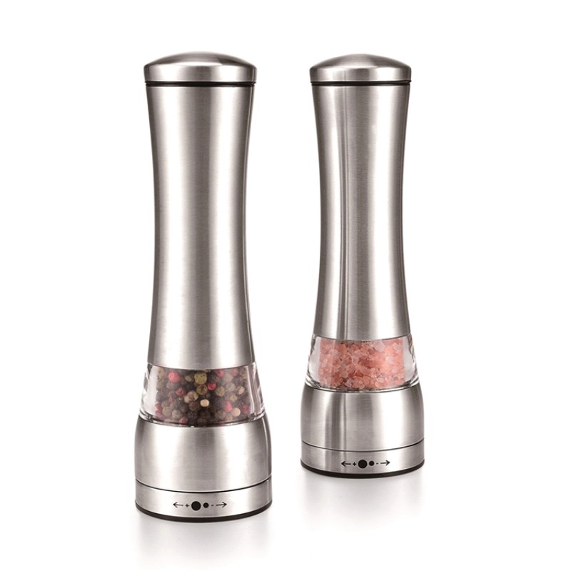 Best Selling Manual Pepper Grinders Stainless Steel Pepper Mill Grinder Salt and Pepper Grinder Set