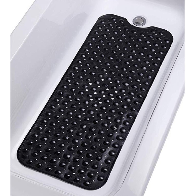 Hot Selling Extra Large PVC Bathroom Mats Non-Slip Shower Tub Mat Suction Cups Machine Washable Bathtub Drain Holes Plants