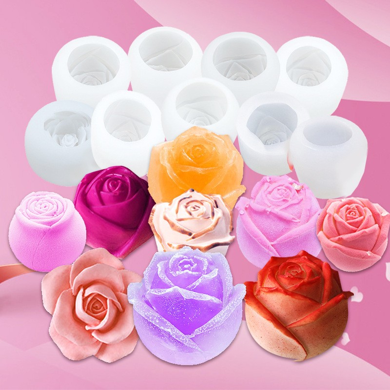 New Product 3D Rose Flower Silicone Fondant Mold DIY Craft Resin Mold Cake Candle Soap Making Mousse Ice Cake Chocolate Mold