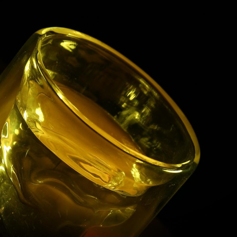 Heat Resisting Borosilicate Skeleton Shaped Double Wall Wine Whiskey Shot Glass Cup