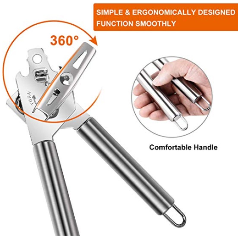 New Style Can Tools Smooth Edge Safety Beer Bottle Jar Opener Stainless Steel Manual Can Opener