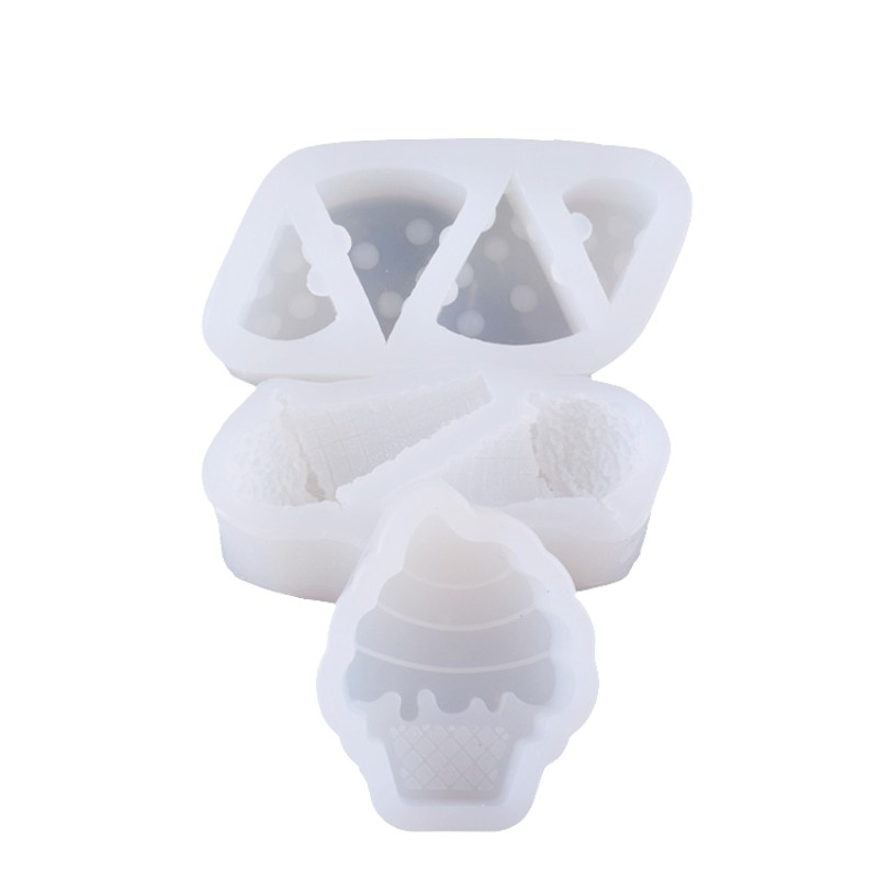 New Product Miniature Sweets Polymer Clay Resin Jewelry Charms 3D Ice Cream Silicone Mold Cake Tools