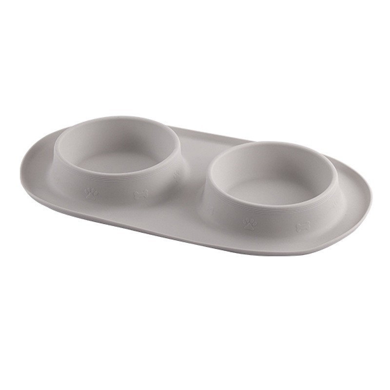 Pet Supplies Custom Stainless Steel Non-Skid Silicone Mat Pet Bowl Slow Feeder Dog Food Bowl