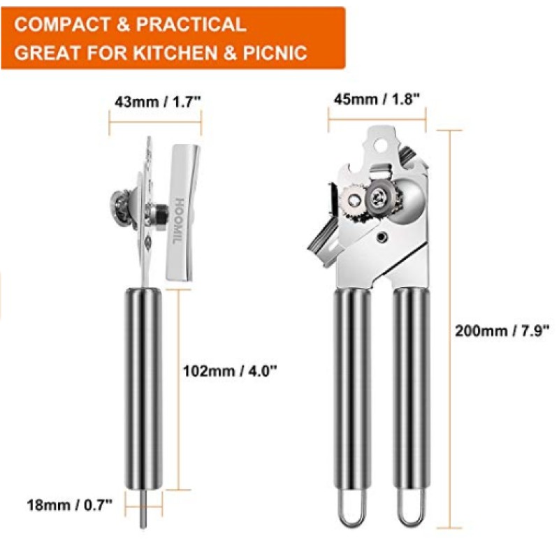 New Style Can Tools Smooth Edge Safety Beer Bottle Jar Opener Stainless Steel Manual Can Opener