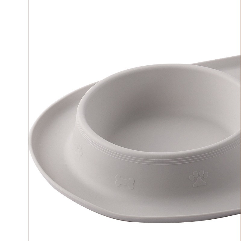 Pet Supplies Custom Stainless Steel Non-Skid Silicone Mat Pet Bowl Slow Feeder Dog Food Bowl