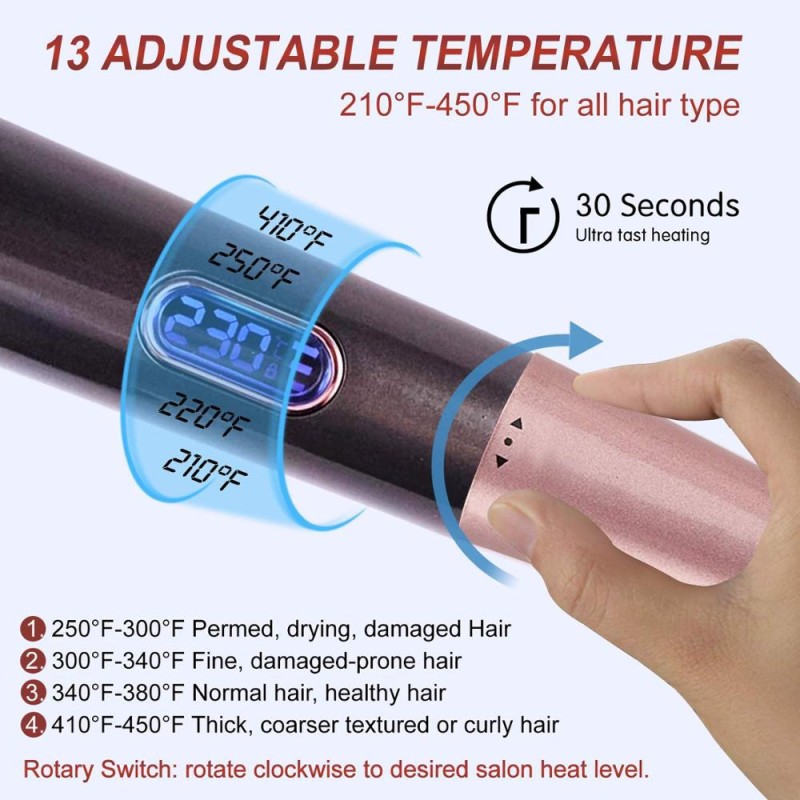 Electric Heating Splint Automatic Spiral Three-in-one Straight Hair Curler Wave Splint Curl Straight Dual-use Curling Iron