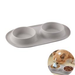 Pet Supplies Custom Stainless Steel Non-Skid Silicone Mat Pet Bowl Slow Feeder Dog Food Bowl